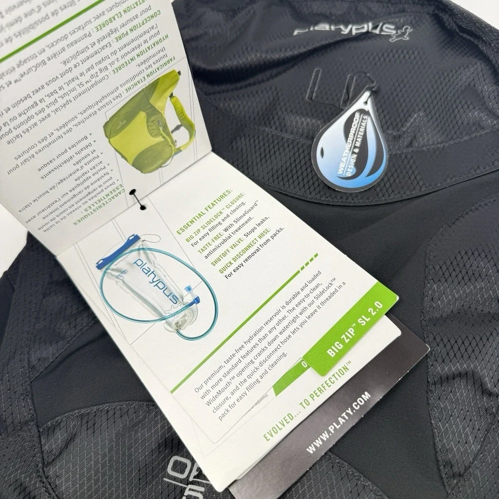 Platypus Hydration Backpack Origin 5 Pack Black‎ Hiking Mountain Biking *LOGO*